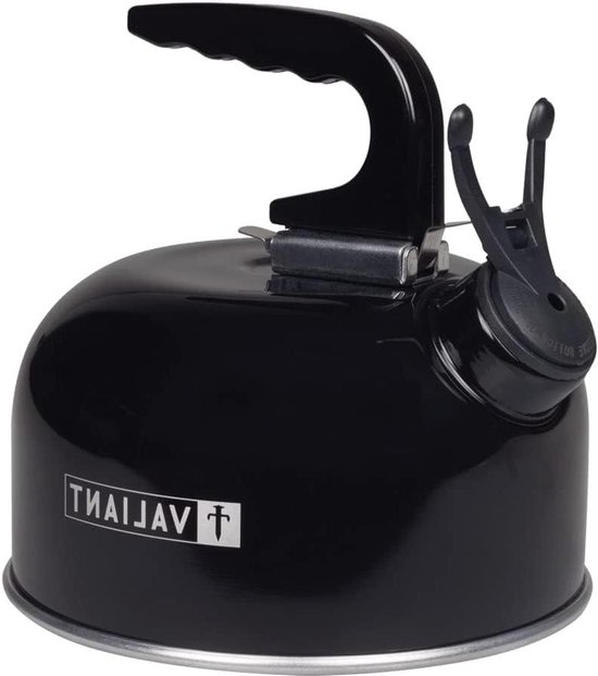 Draagbare fluitketel - Camping waterkoker - Buiten koken - Afneembare handgreep - 1 liter - Zwart