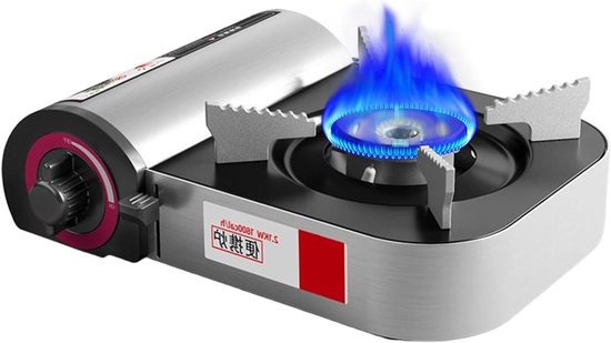 Draagbare fornuisbrander - Camping kooktoestel - Buiten koken - Efficiënte 3D-verbranding - 255 x 215 x 95 cm - Zilver