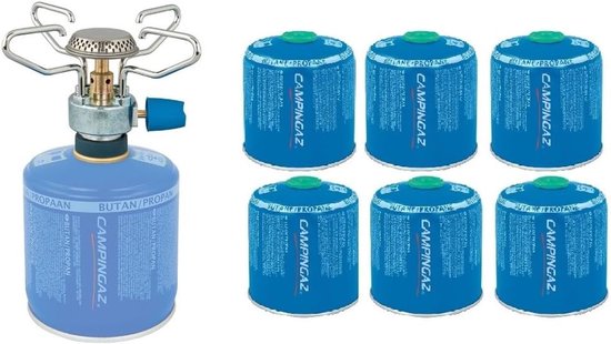 Draagbare Gasbrander - Compact Kooktoestel - Kamperen Koken - Inklapbare Houders - 1300 Watt - Lichtblauw