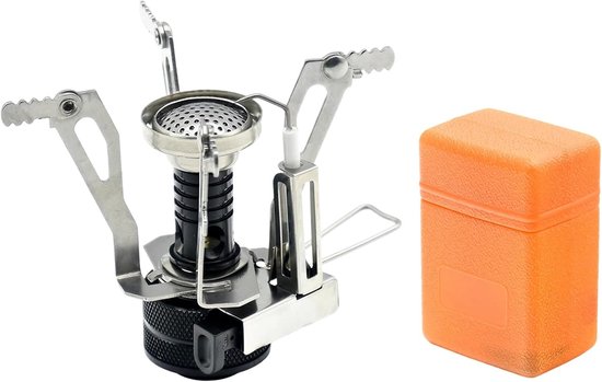 Draagbare Gasbrander - Compacte Kooktoestel - Outdoor Koken - Geïntegreerde Ontsteker - 91 gram - Zwart
