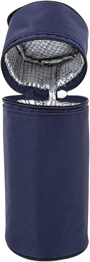 Draagbare geïsoleerde waterflestas - 1 stuk - Thermoshouder - Draagbare waterflestas - Gevoerde draagtas voor drankjes - Geschikt voor reizen, buiten, sport - 8,5 * 22 cm van Merkloos