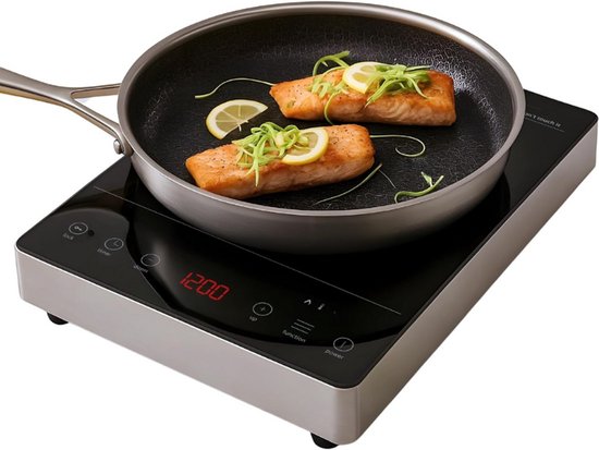 Draagbare Inductiekookplaat 3500W - Enkele Kookzone Met LED-Display - Temperatuurregeling - Timerfunctie - Kinderbeveiliging - Compact En Snel In Gebruik van Merkloos
