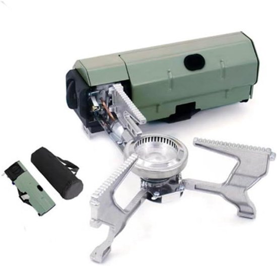 Draagbare Kachel - Kampeerbrander - Buiten Koken - Hoog Vermogen 2600W - Opvouwbaar - Kaki