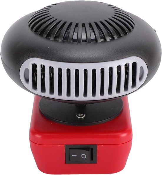 Draagbare Kachel - Ventilatorkachel Accu - Werkplaats Verwarmen - Draadloos 200W - 15x13x12 cm - Zwart