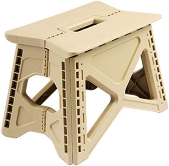 Draagbare Klapkruk - Campingstoel Opvouwbaar - Outdoor Zitten - Lichtgewicht Compact - 35 x 10 x 33 cm - Zwart