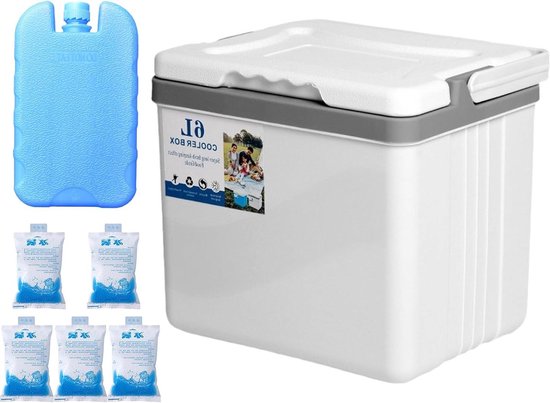 Draagbare koelbox - Lunchbox vriezer - Buitenactiviteiten - Geïsoleerde waterdichte - 6 liter - Meerkleurig