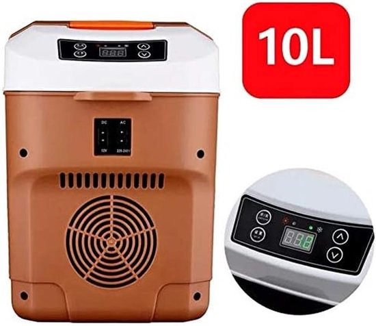 Draagbare Koelbox - Mini Vriezer - Reizen en Thuis - Dubbele Temperatuurregeling - 10 Liter - Zwart