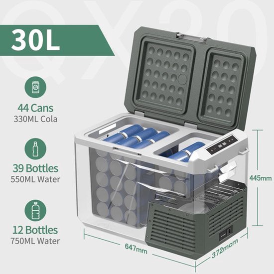 Draagbare Koelkast – Camping Koelbox – Auto Koelkast – Mini Frigo – Camper Koelkast – 30L – Koelen En Vriezen Tot -20°C