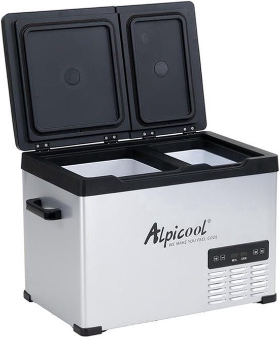 Draagbare Koelkast – Mini Koelbox – Camping Koelkast – Auto Vriezer – Mobiele Fridge – 32 Liter Inhoud – Dubbele Temperatuurzones -20°C tot 20°C
