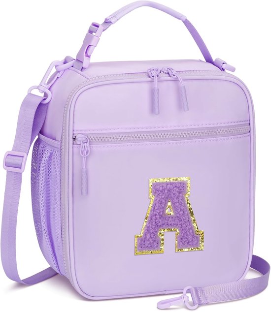 Draagbare Koeltas - Lunchtas - Geïsoleerde Lunch Tas - Thermal Bag - Met Verstelbare Riem - Compact & Handig - Grote Capaciteit - Paars - Isolerende Aluminiumfolievoering - Voor Picknicks, Kamperen, Werk, Het Dagelijks Leven