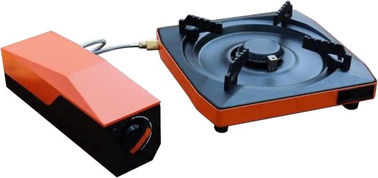 Draagbare Kookplaat - Compacte Gasbrander - Buiten Koken - Automatische Beveiliging - 39x33x13 cm - Zwart