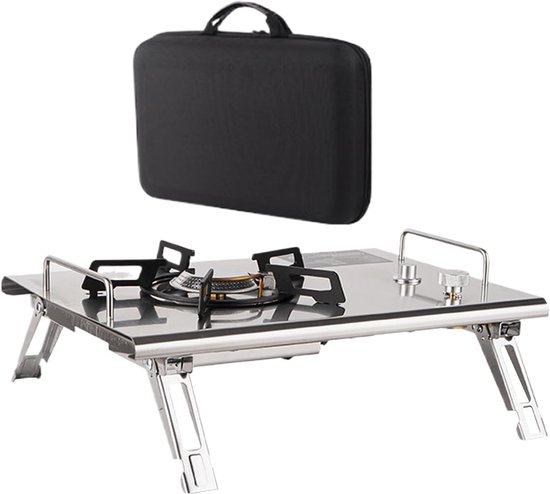Draagbare Kooktoestel - Inklapbaar Kookgerei - Outdoor Koken - Compact Opvouwbaar - 36 x 32 x 9.5 cm - Wit