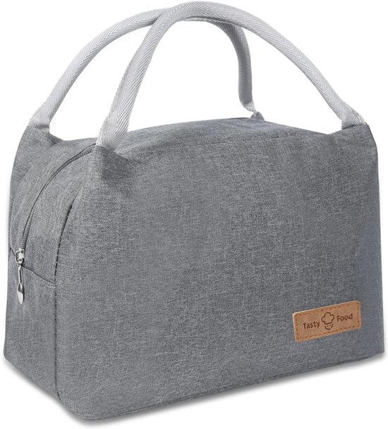 Draagbare lunchtas voor buiten - Lunchtas - lunchtas dames - lunch tas - Koeltas - 300D kationisch polyester - Geïsoleerde lunchtas - 22x14x17cm van Merkloos