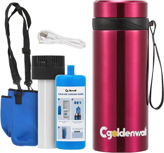 Draagbare medicijnkoeler met 40 uur koelcapaciteit, voor insuline en medicijnen, USB-oplaadbaar, ideaal voor reizen en kamperen van Merkloos