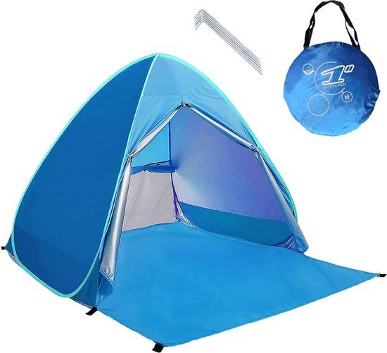 Draagbare met ritssluiting, pop-up strandtent, outdoor, anti-uv-strandtent, zonbescherming, automatische instant familie, cabana voor camping, strand van MOVTOTOP