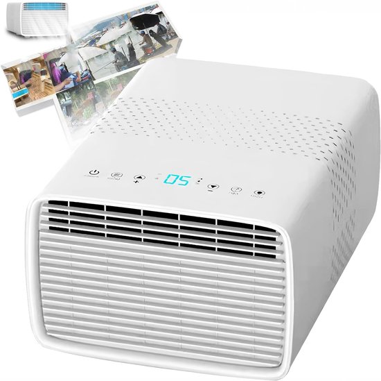 Draagbare Mini Airco met Digital Display en Afstandsbediening voor Thuis en Camping van Merkloos