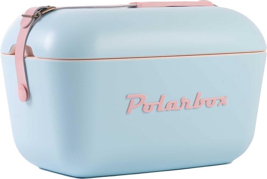 Draagbare Mini Koelbox 20L - Vintage Strandkoelbox met Verstelbare Handgreep voor Camping