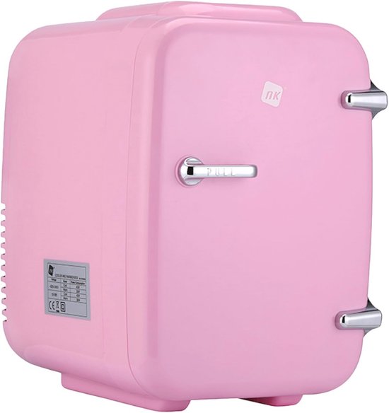 Draagbare Mini Koelkast 4 Liter - Koelen en Verwarmen, Voor Cosmetica en Frisdranken, Roze