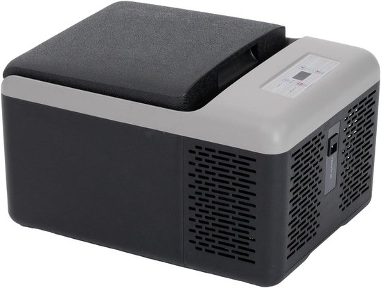 Draagbare Mini Koelkast 9L met Compressor - 12V/24V Autokoelkast en 230V Koelbox voor Camping, Auto, Thuis en Reizen - Elektrische Koeler en Vriezer van -20°C tot 20°C - Zwart