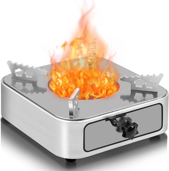 Draagbare Mini Spiritus Kooktoestel voor Binnen en Buiten - Ideaal voor Kamperen, BBQ en Picknicks met Alcohol Brandstof en Warmtefunctie van Merkloos