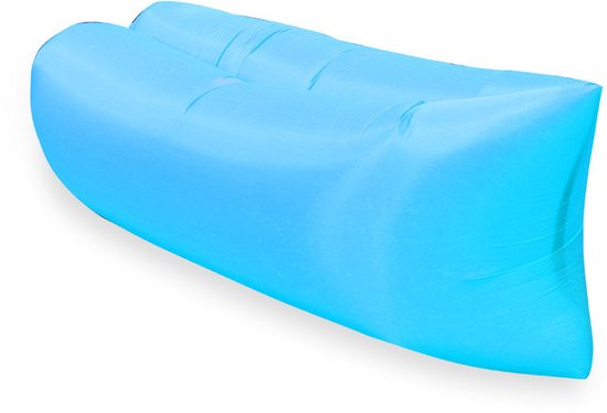 Draagbare opblaasbare ligstoel - Strandluchtbank - Opvouwbaar voor reizen en kamperen - Waterdicht en lekvrij ontwerp - Gemakkelijk op te blazen zonder pomp - Geschikt voor reizen, buiten, kamperen, strandfeesten en picknicks - Blauw van Merkloos