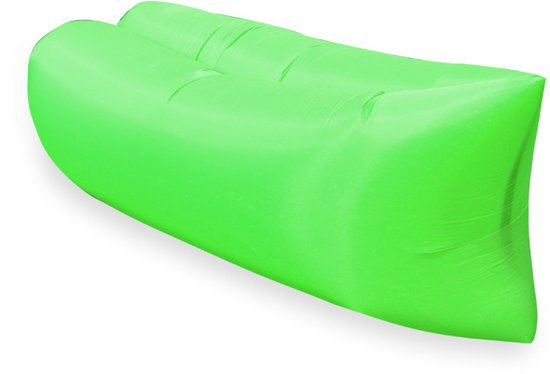 Draagbare opblaasbare ligstoel - Strandluchtbank - Opvouwbaar voor reizen en kamperen - Waterdicht en lekvrij ontwerp - Gemakkelijk op te blazen zonder pomp - Geschikt voor reizen, buiten, kamperen, strandfeesten en picknicks - Groen van Merkloos