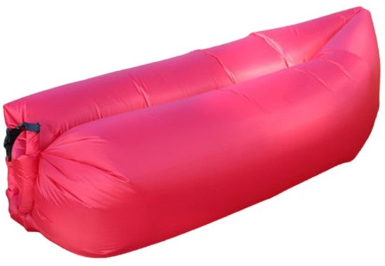 Draagbare opblaasbare ligstoel - Strandluchtbank - Opvouwbaar voor reizen en kamperen - Waterdicht en lekvrij ontwerp - Gemakkelijk op te blazen zonder pomp - Geschikt voor reizen, buiten, kamperen, strandfeesten en picknicks - Rozerood van Merkloos