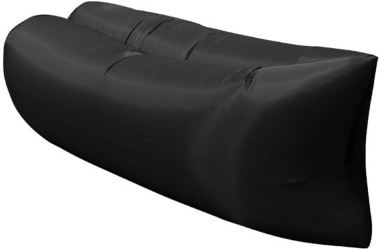 Draagbare opblaasbare ligstoel - Strandluchtbank - Opvouwbaar voor reizen en kamperen - Waterdicht en lekvrij ontwerp - Gemakkelijk op te blazen zonder pomp - Geschikt voor reizen, buiten, kamperen, strandfeesten en picknicks - Zwart van Merkloos