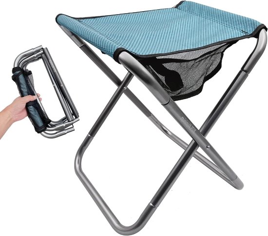 Draagbare Opvouwbare Campingkruk XXL - Robuust Aluminium voor Reizen, Vissen en Tuinieren