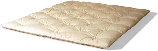 Draagbare opvouwbare futonmatras voor yoga en massage - 100% katoen, 180 x 200 cm van Merkloos