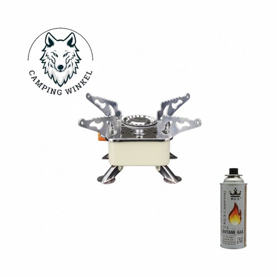 Draagbare Opvouwbare Kachel Campingkachel - Metalen Outdoor Kooktoestel & Elektronische Ontsteking - Compact, Krachtig & Ideaal voor Kamperen van Merkloos