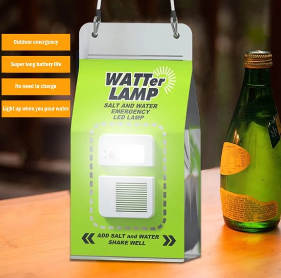 Draagbare Outdoor Campinglamp Zout Water Led Noodlamp Voor Camping Nacht Vislamp Spaarlamp Reisbenodigdheden van Merkloos