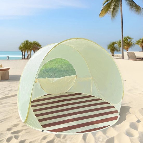 Draagbare pop-up strandtent met UV-bescherming, lichtgewicht zonnedak voor strand, kamperen, vissen, tuin en strandpicknicks