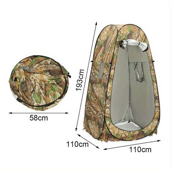 Draagbare Privacy Tent – Opvouwbare Douche- en Toilettent voor Camping & Outdoor, Snelle Opzet, Lichtgewicht en Mobiel van Merkloos