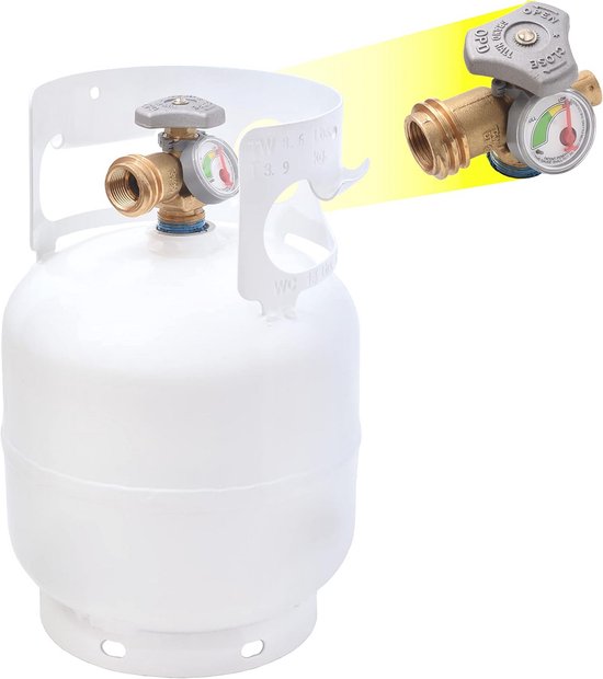 Draagbare Propaantank 5lb (2,3kg) met Respectievelijk Drukindicator voor BBQ, Camping en Outdoor