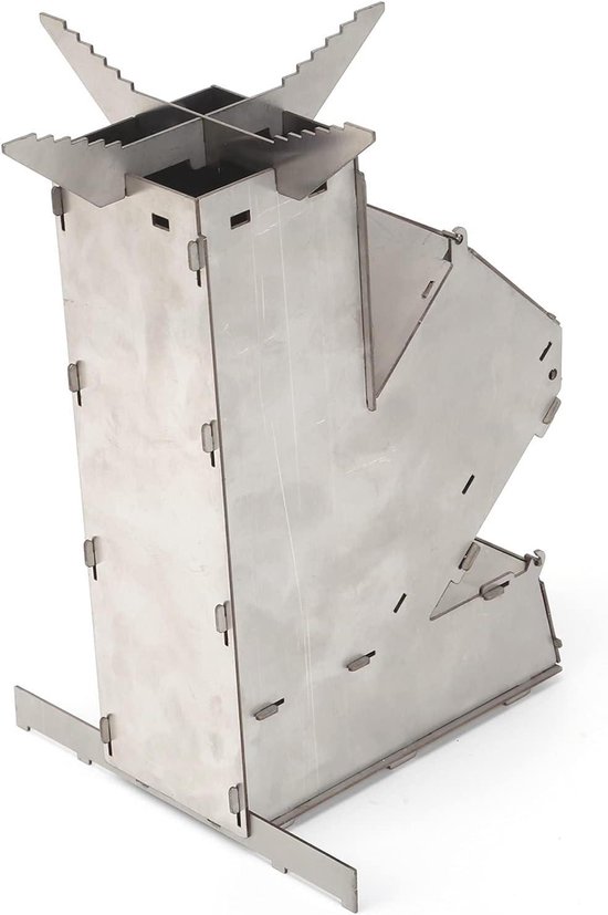 Draagbare Rocket Stove: Duurzaam, Compact, Kampeerkachel voor Wandelen en Outdoor Gebruik van Merkloos