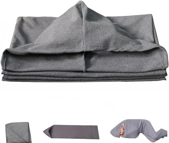 Draagbare Slaapcapsule Voor Volwassenen Rekbare Reis Slaapzak Met Compressie Ademende Envelop Vormige Laken Comfortabele Reisdeken Kampeerreis Vliegreis En Buitenactiviteiten Formaat 185x50 Cm van Merkloos