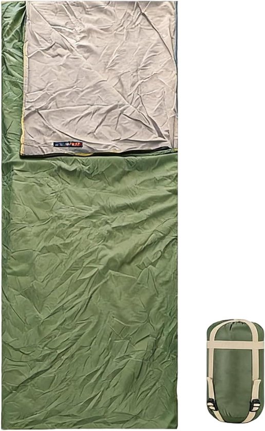 Draagbare Slaapzak - Backpack Slaapzak - Kamperen en Reizen - Zeer Lichtgewicht - 190 x 75 cm - Groen
