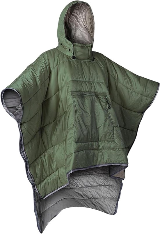 Draagbare Slaapzak - Kampeerponcho - Buiten Ontspannen - Waterdicht Winddicht - 200 x 140 cm - Groen