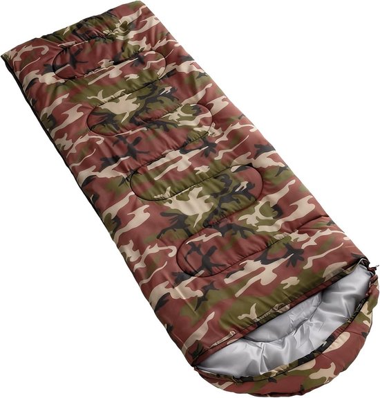 Draagbare Slaapzak - Kampeerslaapzak Outdoor - Kamperen en Wandelen - Weerbestendig Materiaal - Niet Gespecificeerd - Camouflagekleur