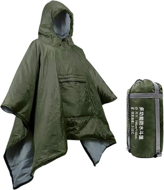 Draagbare Slaapzak - Poncho Deken - Outdoor Avontuur - Waterdicht & Winddicht - 190 x 70 cm - Uniek