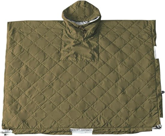 Draagbare Slaapzak Poncho - Kampeer Cape - Buiten Overnachten - Waterdicht en Winddicht - 230 x 140 cm - Camel