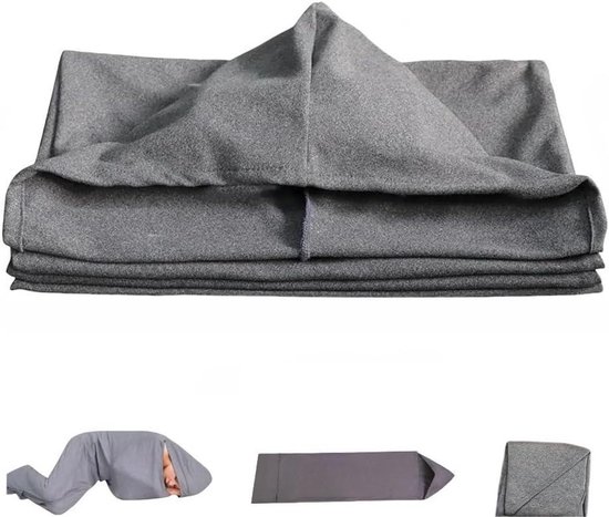 Draagbare Slaapzak - Reisdeken Envelop - Comfortabel Slapen - Ademend Materiaal - 150x40cm - Blauw