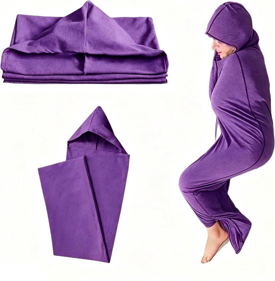 Draagbare Slaapzak - Snuggle Pod - Ontspanning Thuis - Diepe Druk Sensatie - Maat M - Paars