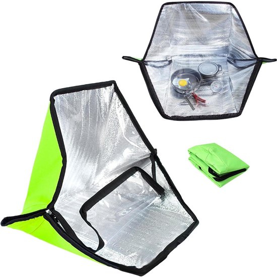 Draagbare Solar Cooker - Zonne Oven - Buiten Koken - Veilig en Schoon - 37x26.5x11.5 cm - Zwart