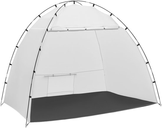 Draagbare spuitcabine, 233 x 172 x 190 cm spuitcabine met vloer en gaas, ruime tent van Oxford-stof voor het schilderen van meubels zoals kasten, stoelen en tafels van Merkloos