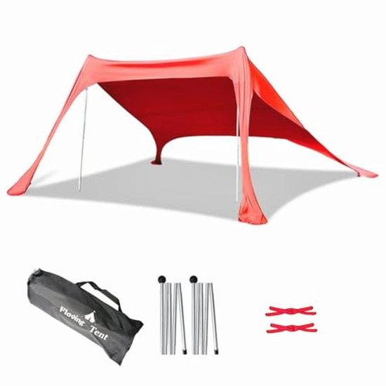 Draagbare Strandtent met Bescherming tegen UV-Stralen - Ideaal voor 3-5 Personen van Merkloos