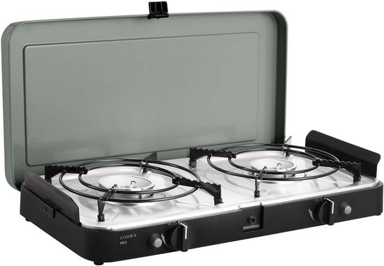 Draagbare Tweepits Gas BBQ voor Camping en Buiten Koken van Merkloos