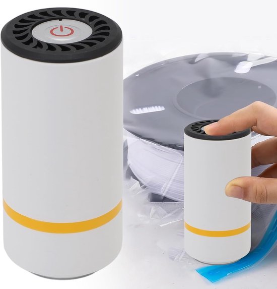 Draagbare USB Oplaadbare Vacuümpomp 11×5,3cm, Compact Elektrisch Afzuigapparaat voor Voedsel Vacuümzakken en Opbergtassen