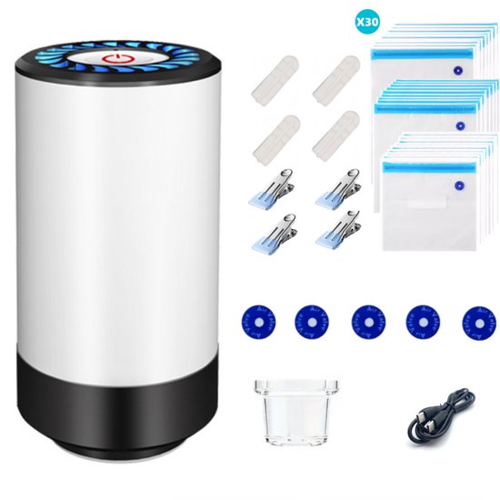 Draagbare vacuumpomp elektrische vacuumpomp geheime sealer, vacuummachine +30 vacuumzakken van Merkloos